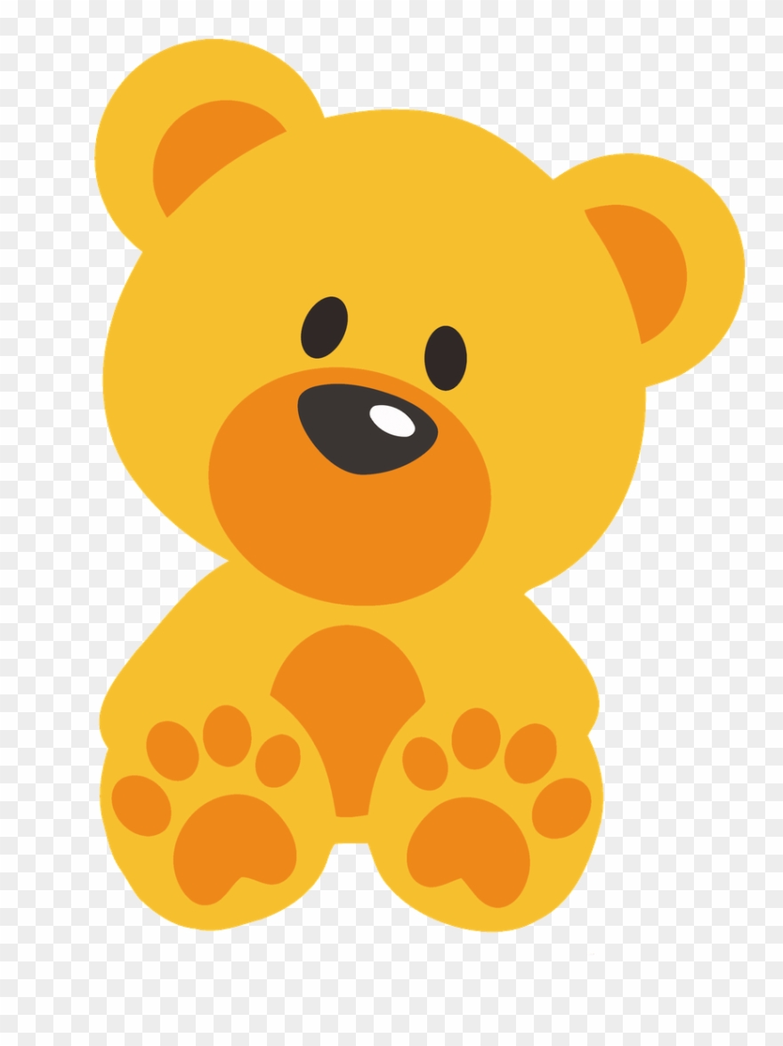 Embroidery Machines - Orange Teddy Bear Clipart - Png Download