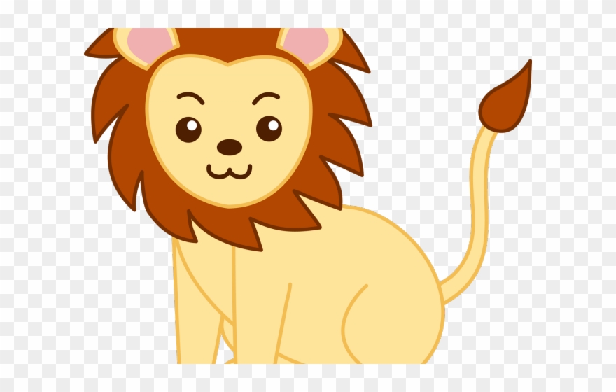 Lionfish Clipart Cute - Cartoon Lion Face Drawing - Png Download