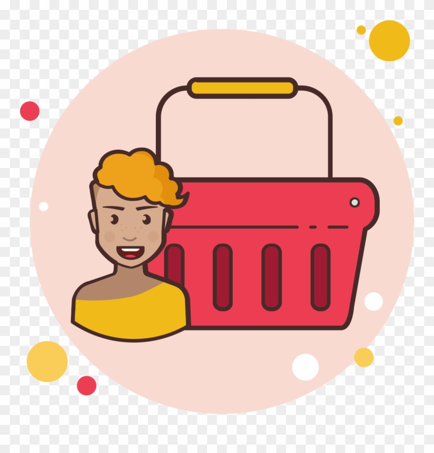Red Shopping Basket Icon Clipart