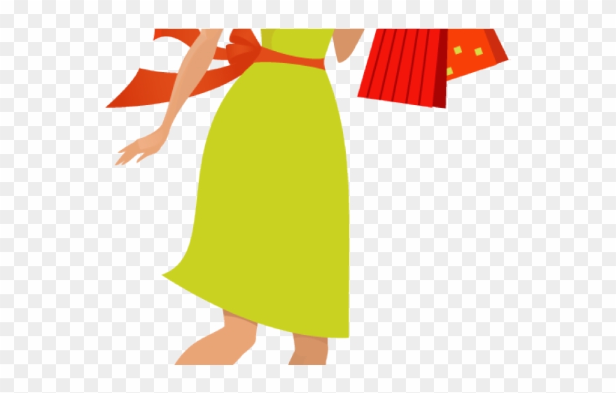 Shopping Bag Clipart Pretty Girl - Png Download