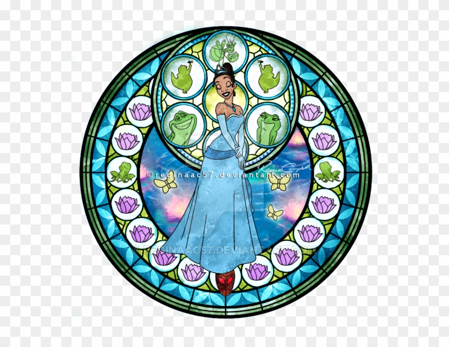 Media[media] Tiana's Dive Into The Heart By Reginaac57 - Kingdom Hearts Stained Glass Tiana Clipart
