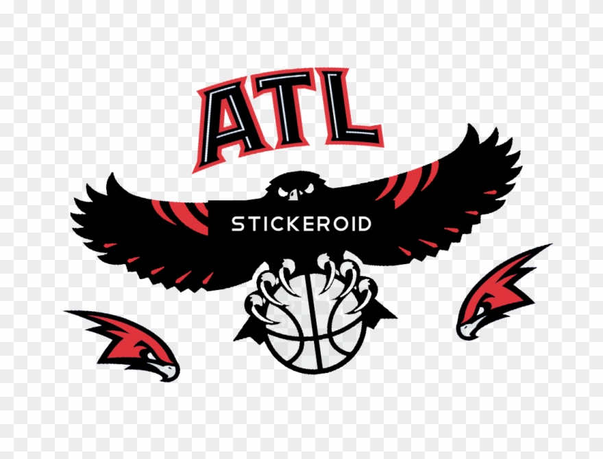 Atlanta Hawks Basketball Sports - Atlanta Hawks Classic Logo Nba Fathead Logos Wall Graphics Clipart