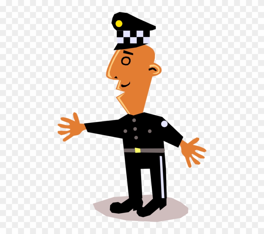 Vector Illustration Of Law Enforcement Police Office - Cartoon Clipart