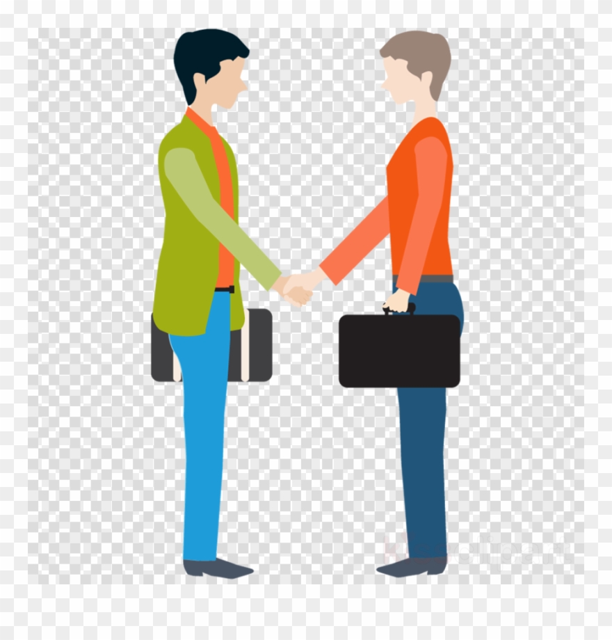 Business Shaking Hands Cartoon Clipart Handshake Cartoon - Clip Art - Png Download