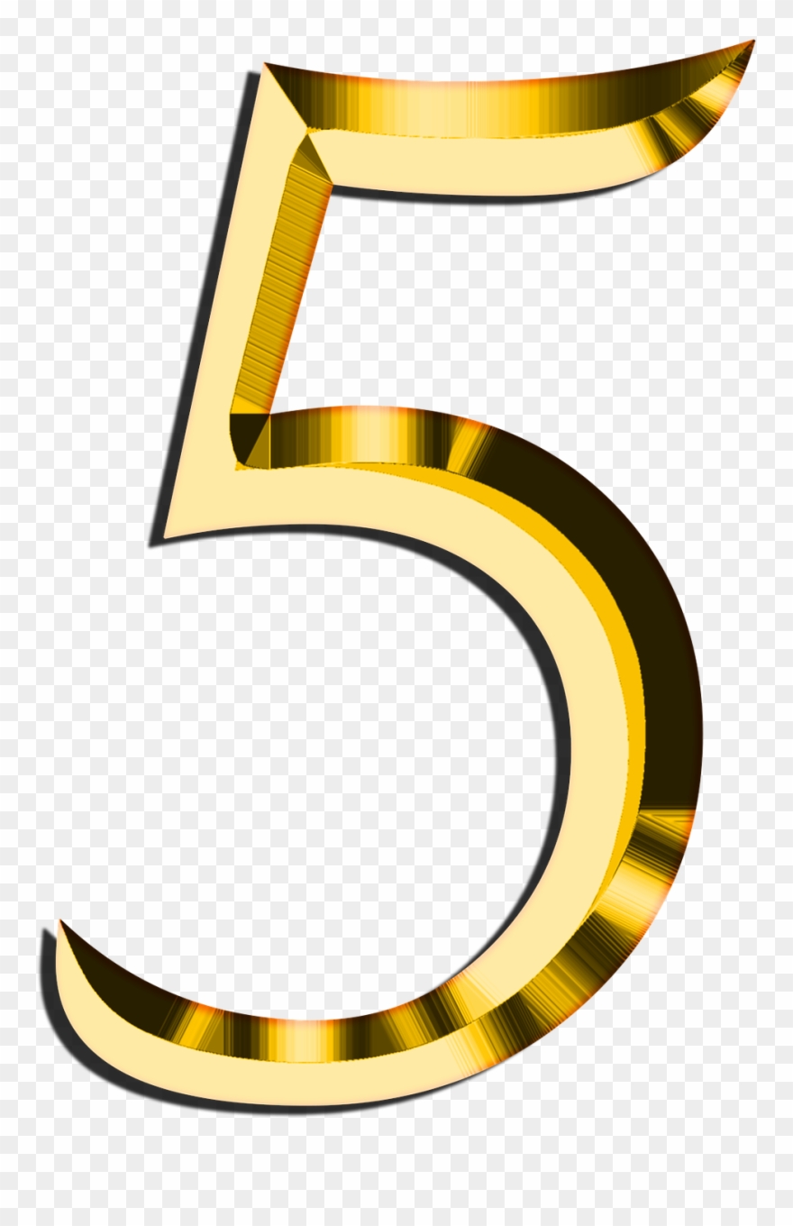 Golden Number Photos - Numeros En Dorado Hd Clipart