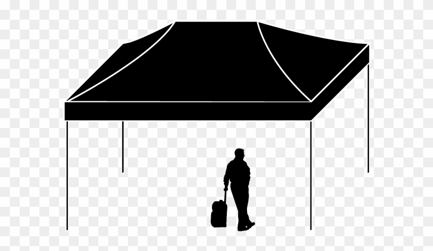 Folding Tent 4,5x3m - Silhouette Clipart