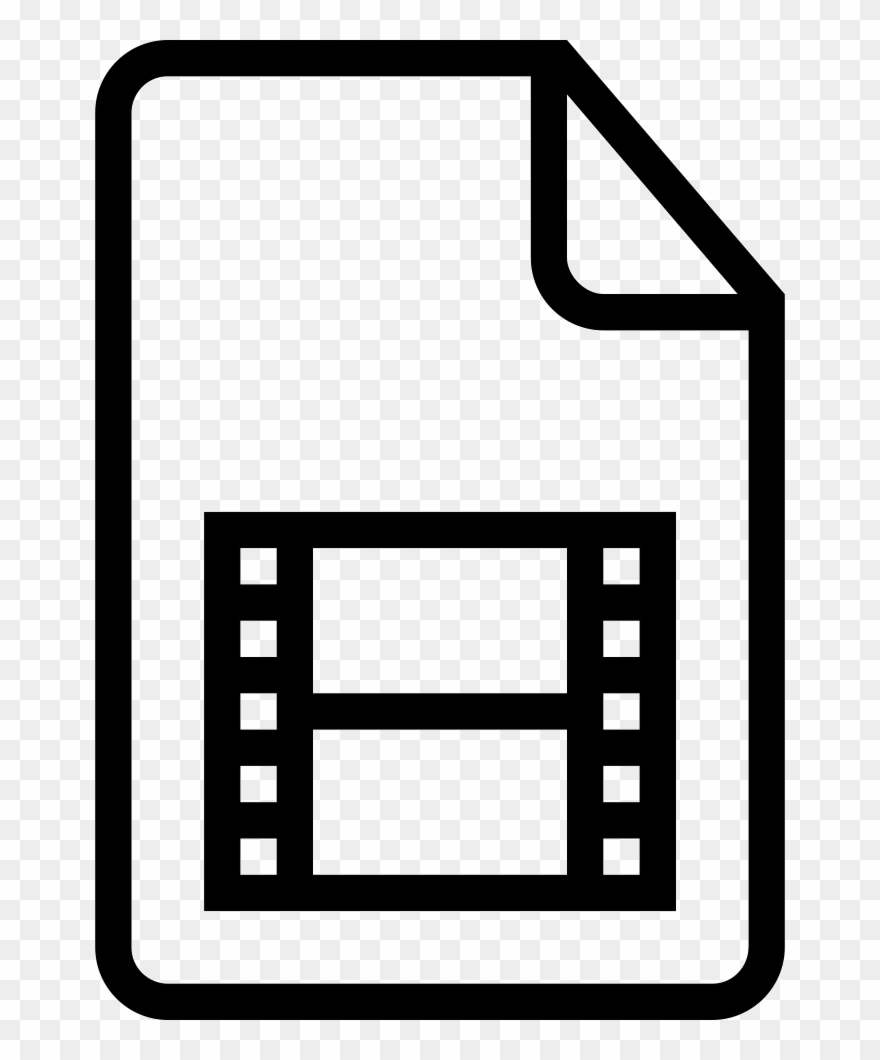 Movie Document Outlined Interface Symbol Comments - Camera Roll Logo Png Clipart