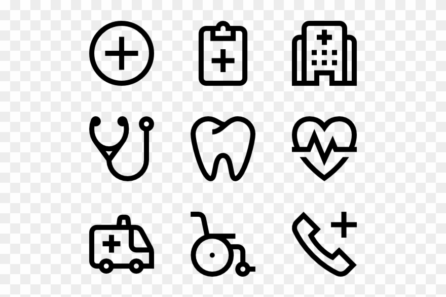 Hospital - Contact Icons Clipart