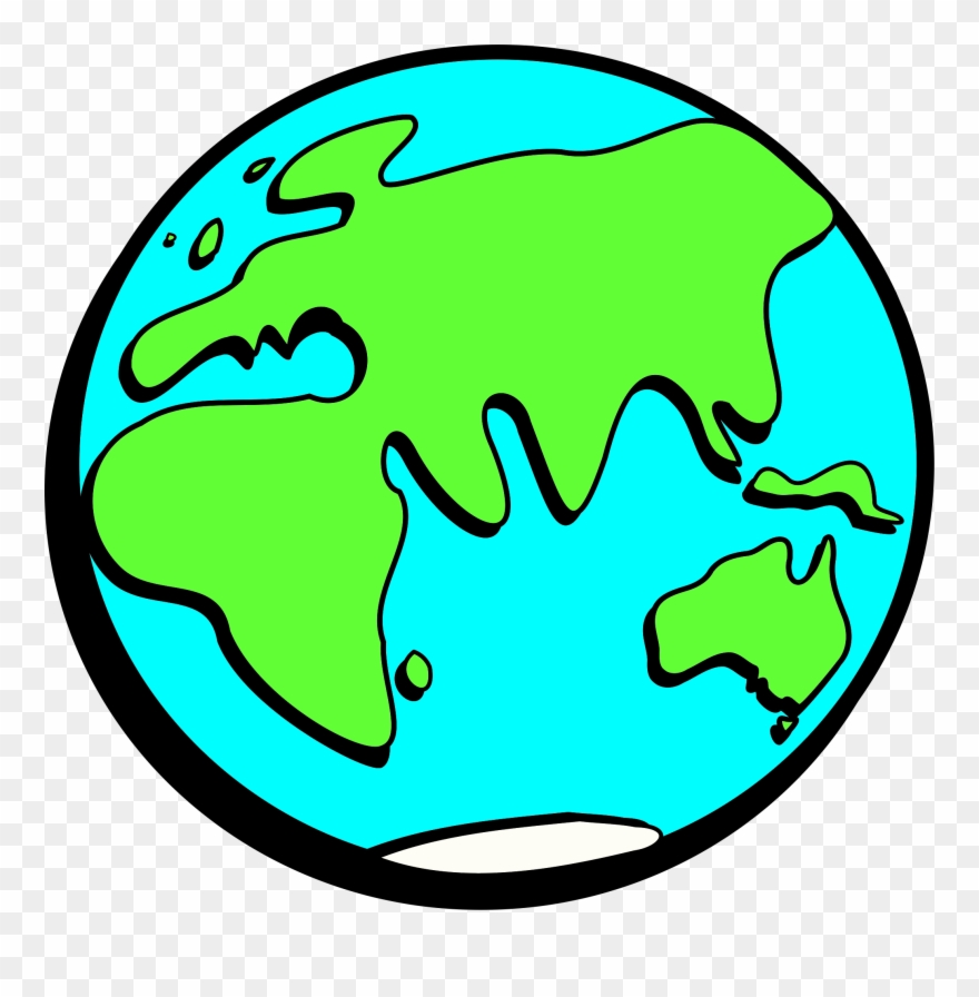 World Globe Image - Earth And Moon Drawing Clipart