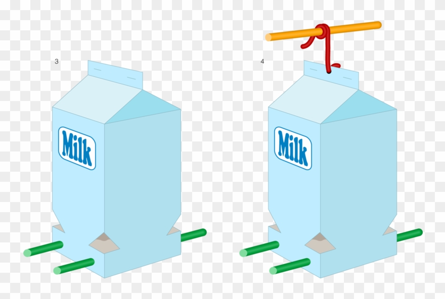 Another Option For Creating A Bird Feeder From Milk Clipart