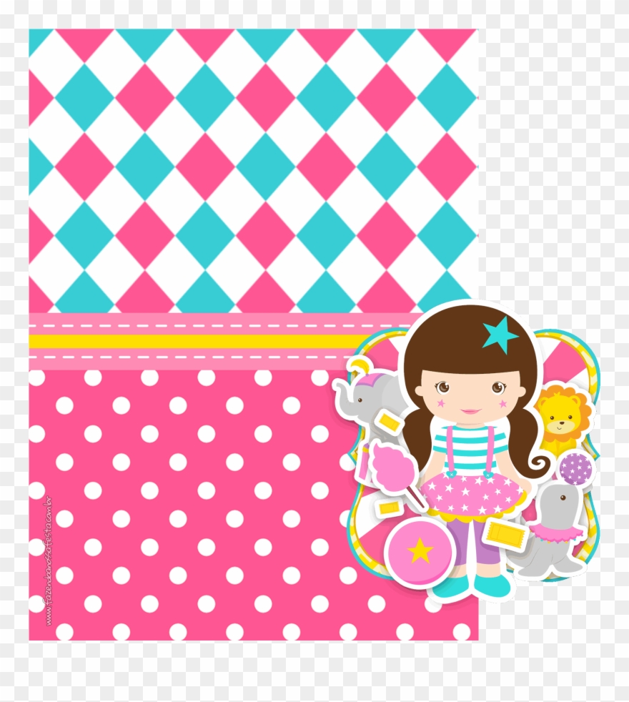 Convite Com Foto Circo Menina - Circo Menina Fazendo Nossa Festa Clipart