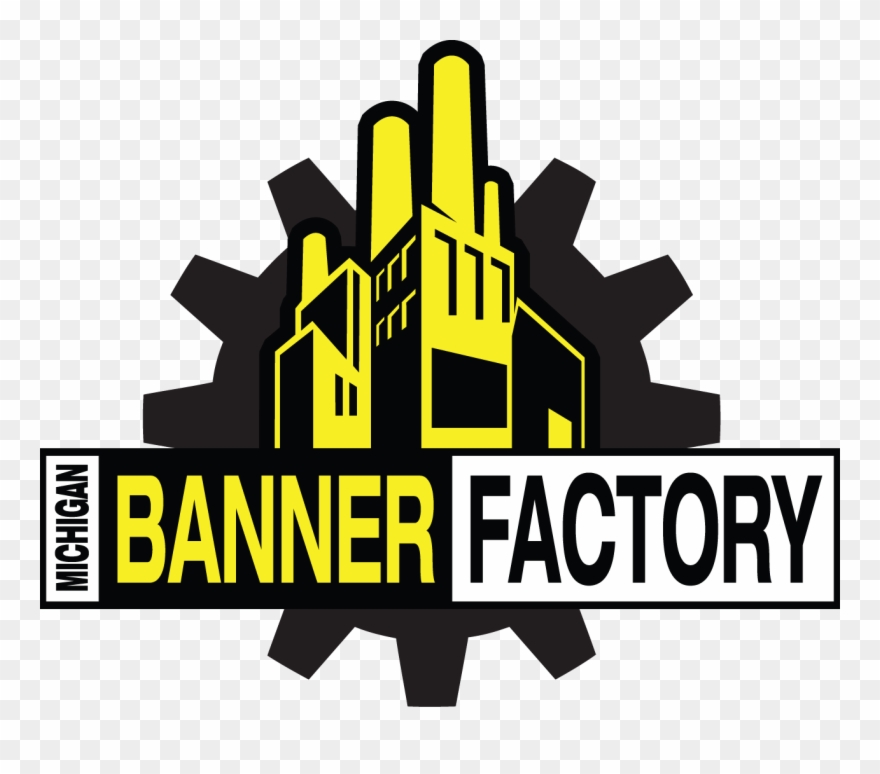 Michigan Banner Factory Logo - Graphic Design Clipart