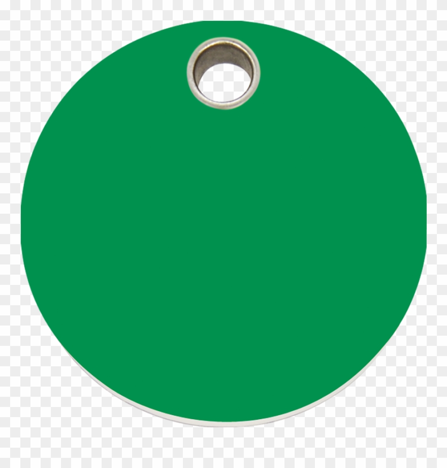 Red Dingo Plastic Tag Circle Green - Circle Clipart