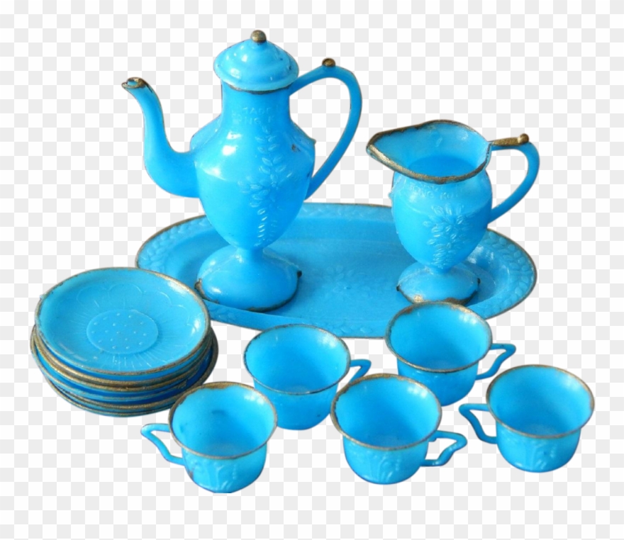 Cute Plastic Tea Set Clipart