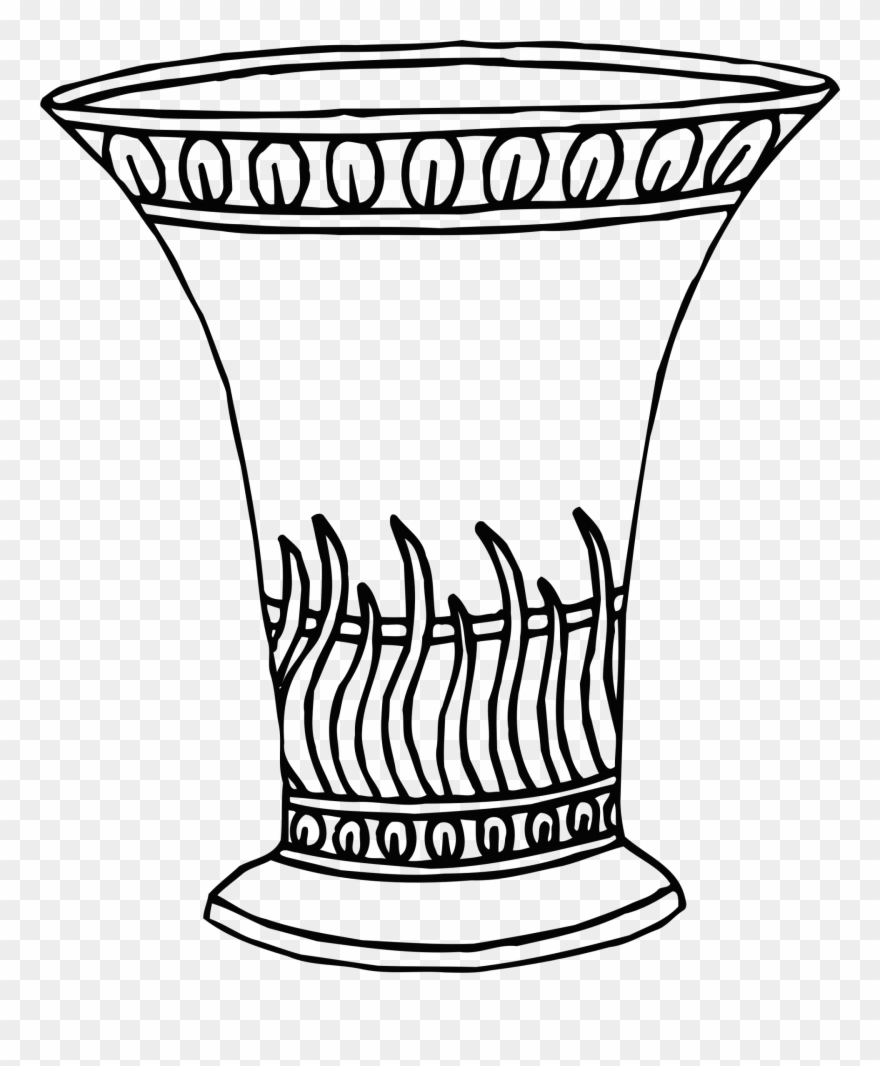 Flowers In Of How To Draw Sunflowers - Vase Line Drawing Clipart