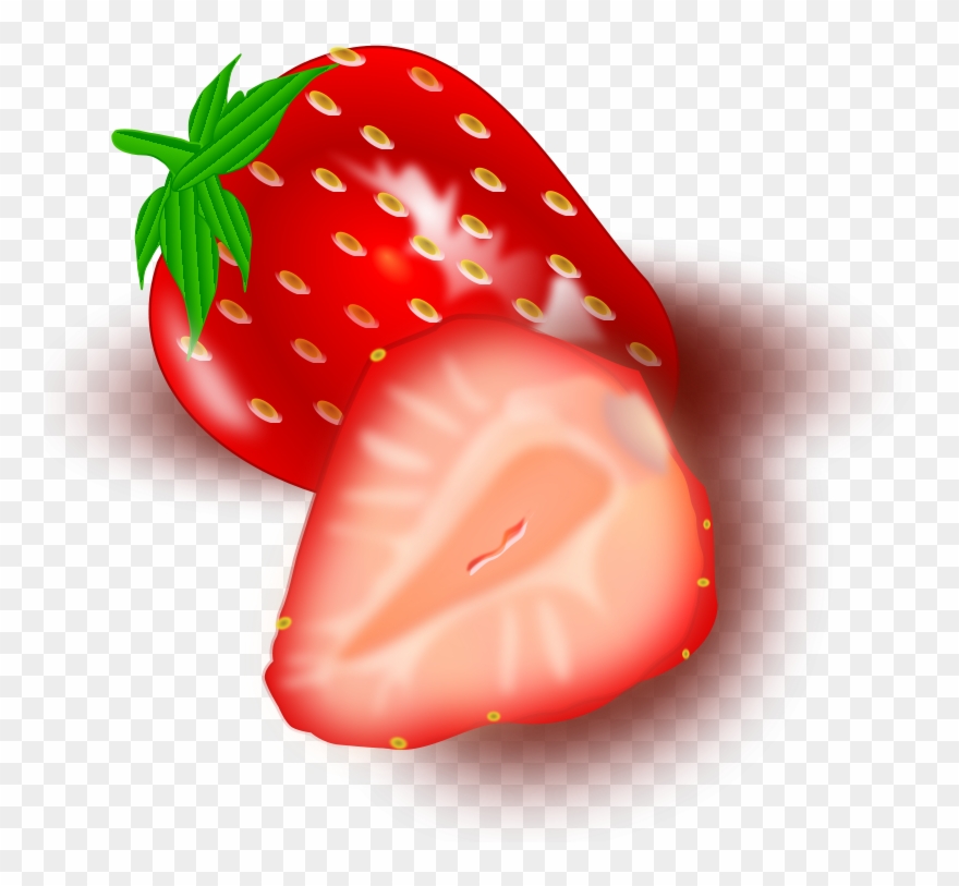 Cut Strawberry Clipart - Png Download