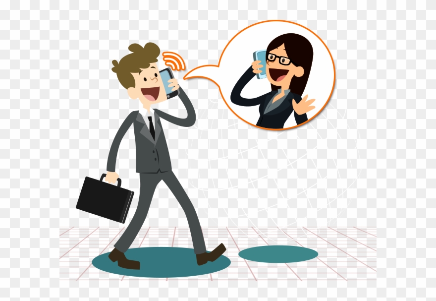 Telephone Communication Mobile Phone - Talking Phone Cartoon Png Clipart