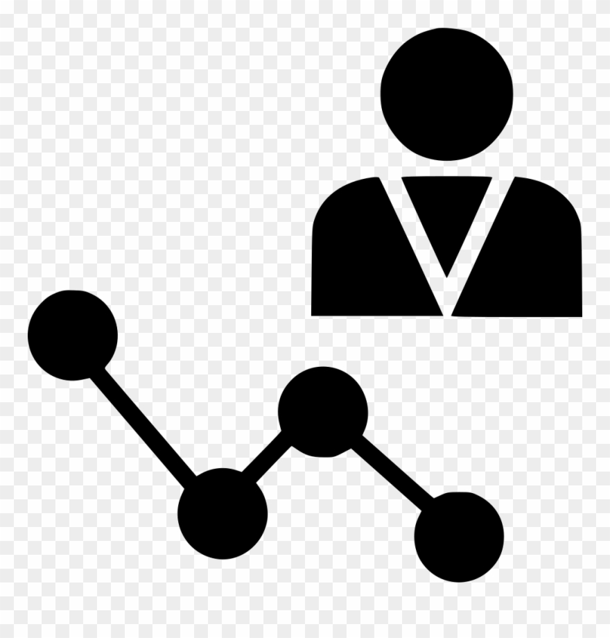 Analytics Person Businessperson Invest Revenue Internet - Icon Clipart