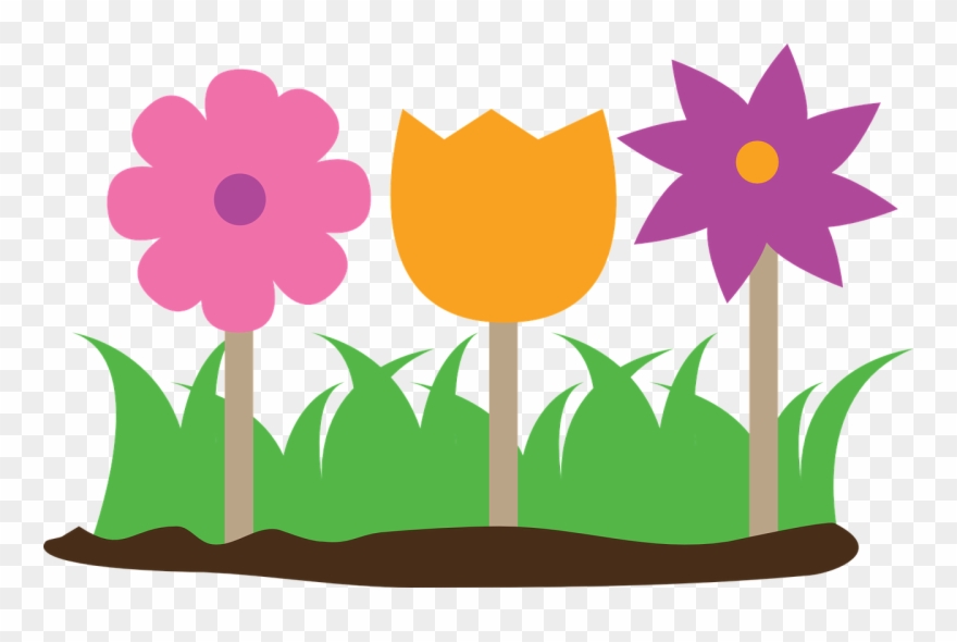 Flowers Garden Grass - Taman Png Clipart