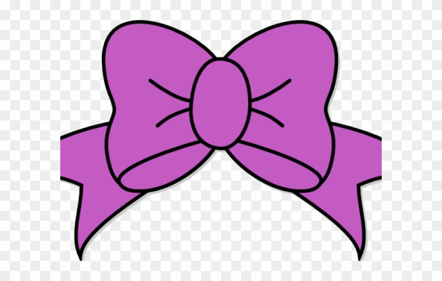 Lilac Clipart Bow - Hair Bow Svg Free - Png Download