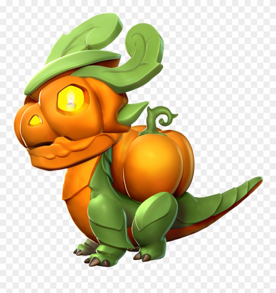 Pumpkin Dragon Baby - Dragon De Calabaza De Dragon Mania Legend Clipart
