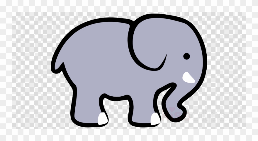 Simple Cartoon Elephant Clipart Itachi Uchiha Cartoon - Simple Cartoon Elephant - Png Download