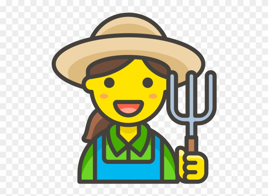 Woman Farmer Emoji - Petani Icon Clipart