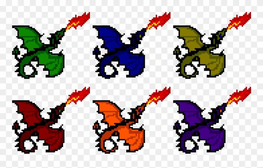 Pixels Art Facile Dragon Clipart