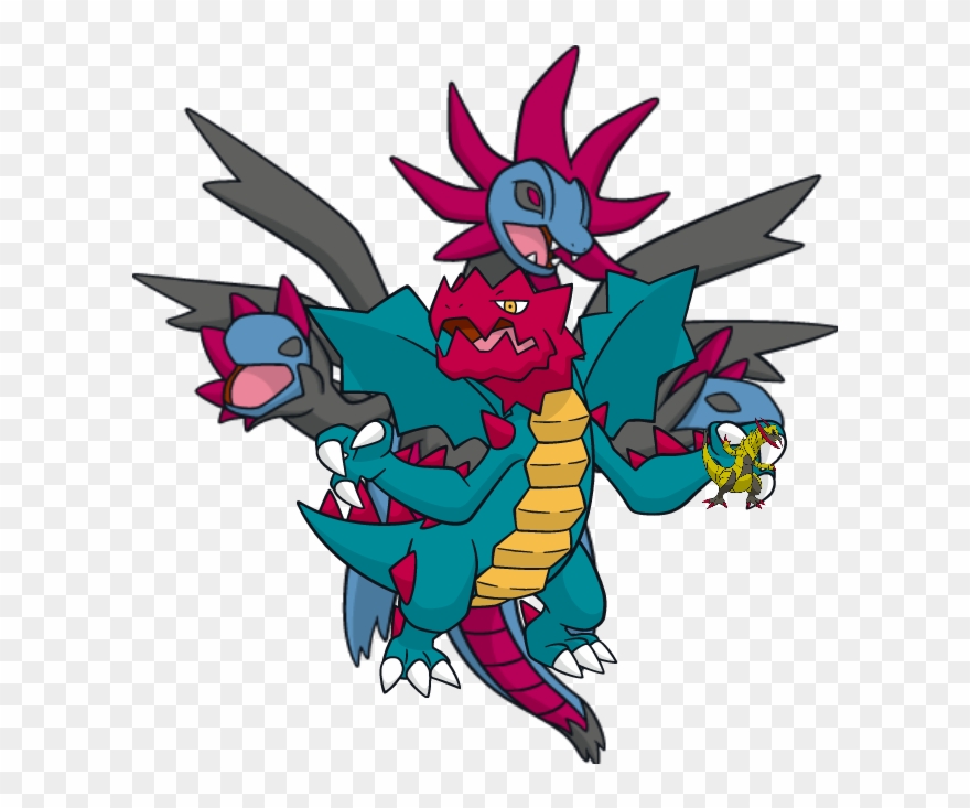 170kib, 652x662, Unova Dragons - Shiny Hydreigon Clipart
