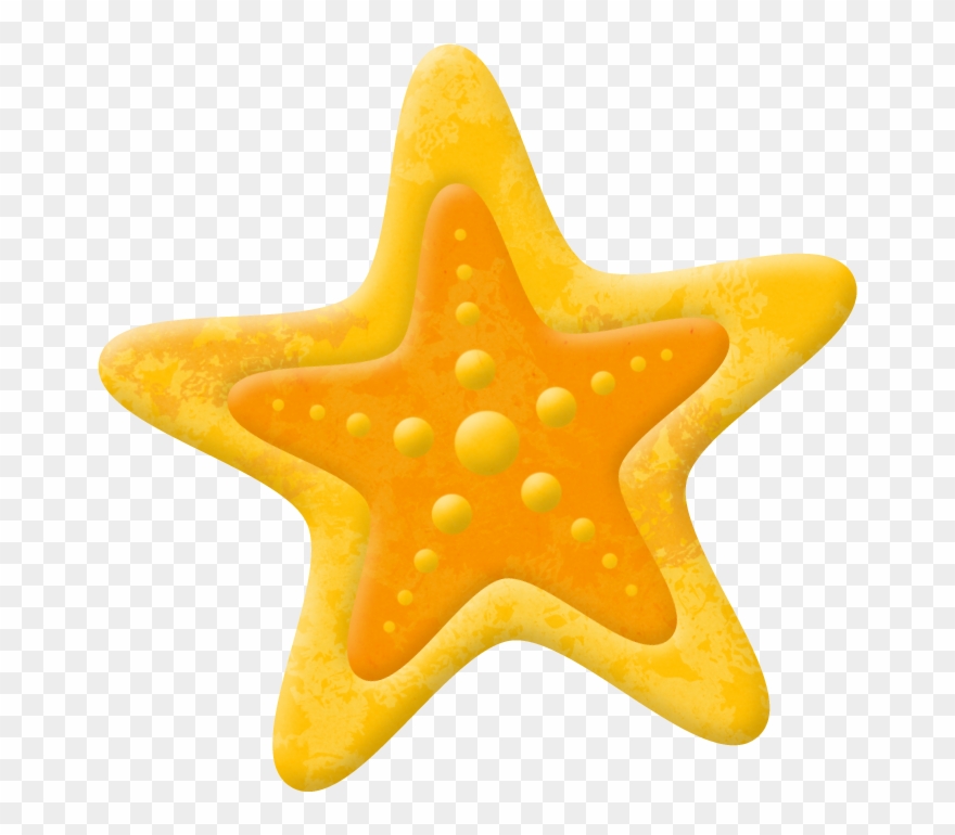 Starfish Clipart Heart - Yellow Starfish Clipart Png Transparent Png