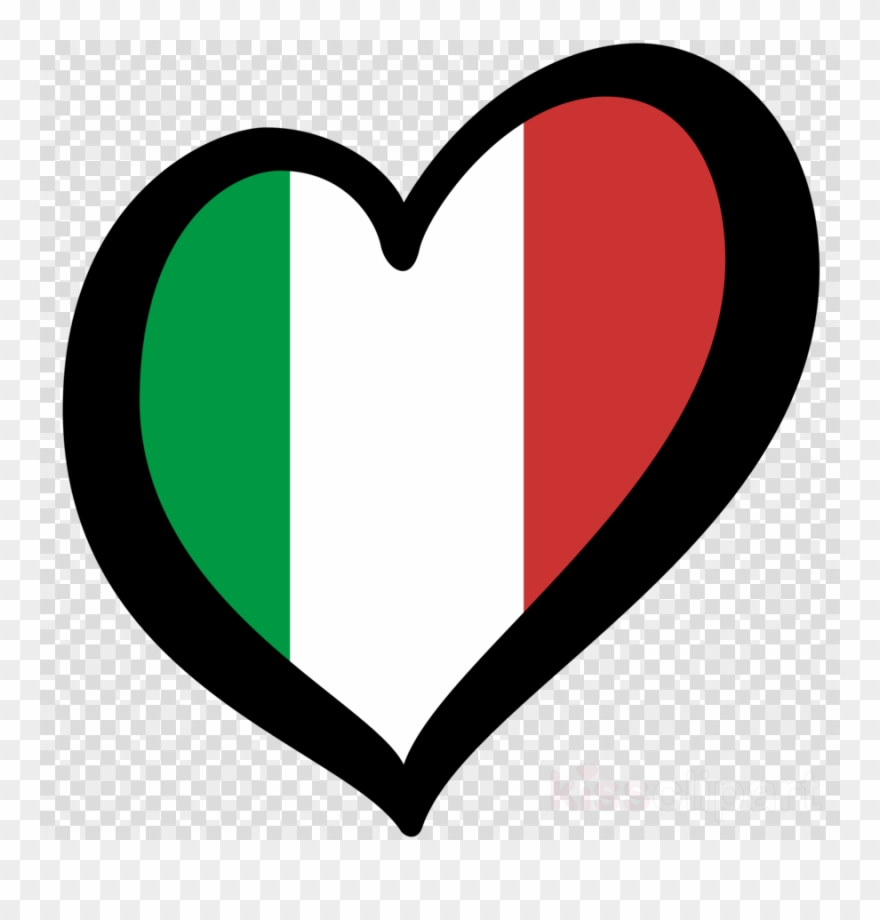 Esc Italy Flag Clipart Flag Of Italy Eurovision Song - Iphone Heart Emoji Png Transparent Png