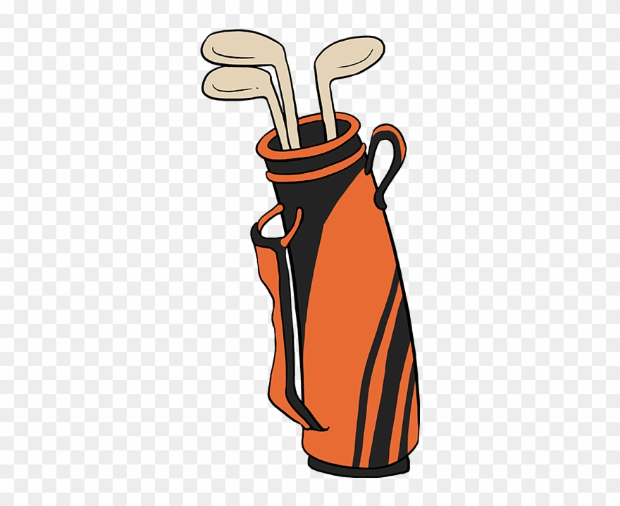 How To Draw Golf Club Bag - Drawing Clipart
