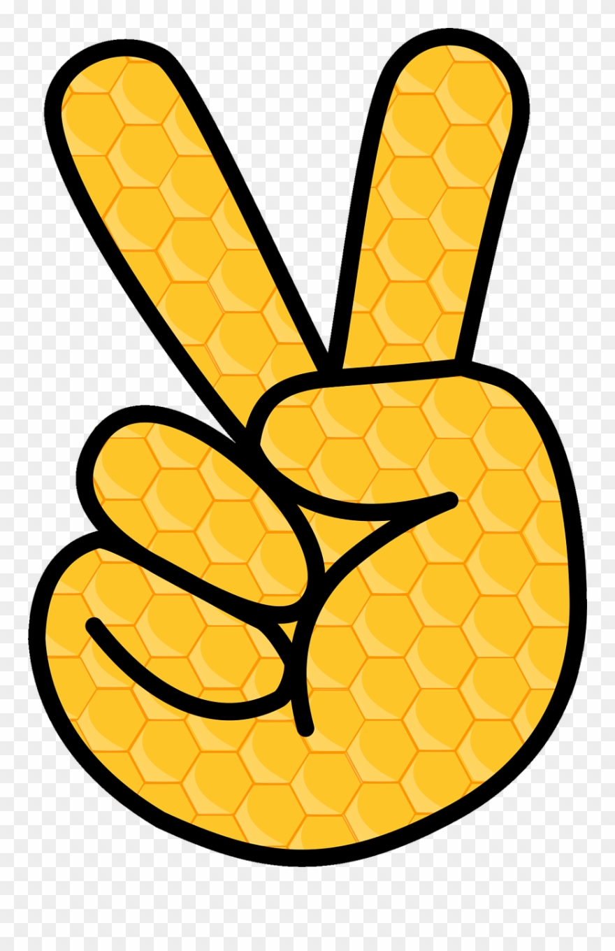 Fingers, Captured, Polygons, Peace, Diapers, All Good - Peace Sign Hand Svg Clipart