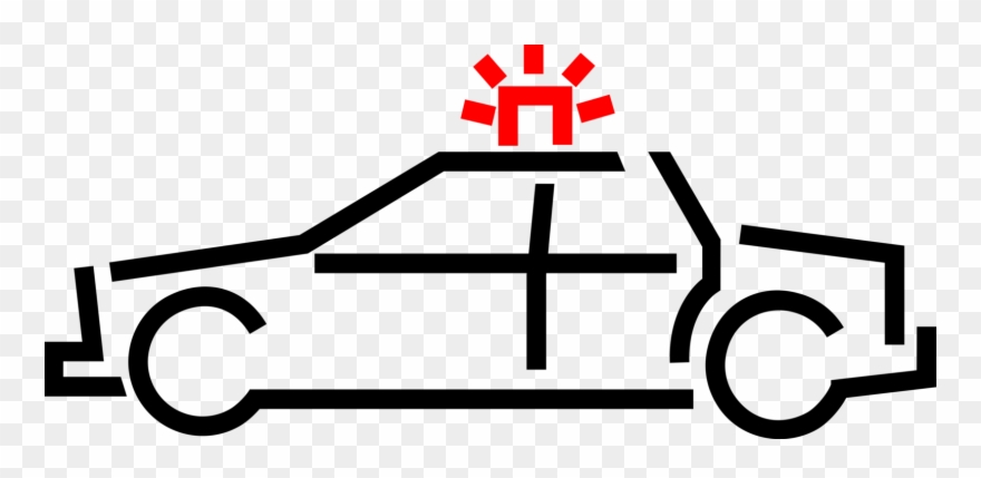 Vector Illustration Of Law Enforcement Police Car Cruiser Clipart