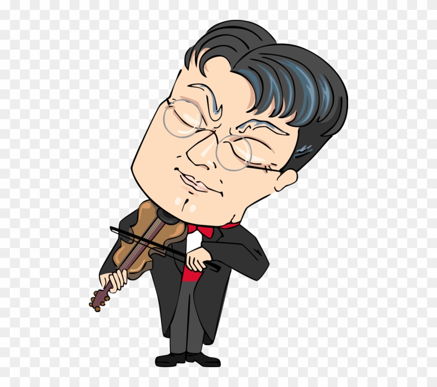 Vector Illustration Of Concert Violinist Musician Plays - Illustration Clipart