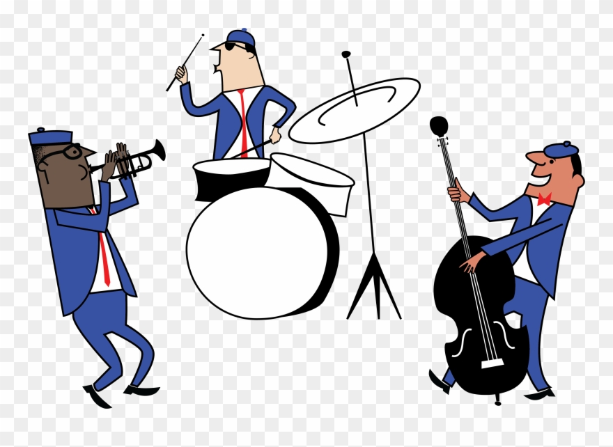 Mid Century Jazz Characters - Cartoon Clipart