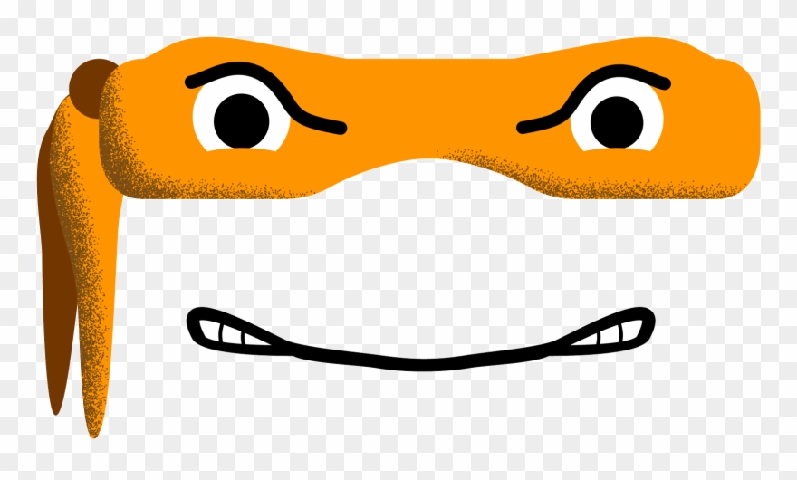 Ninja Turtles Mask Sticker - Ninja Turtle Face Transparent Clipart