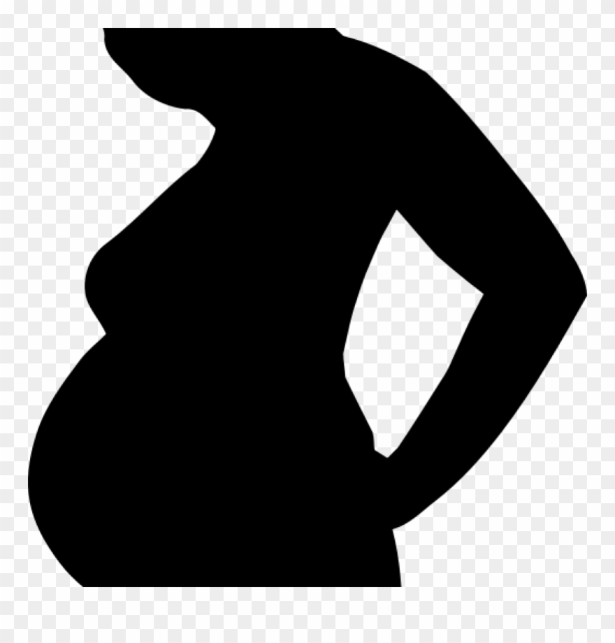 Pregnant Woman Silhouette Clip Art Free Clipart Pregnant - Pregnant Woman Silhouette - Png Download