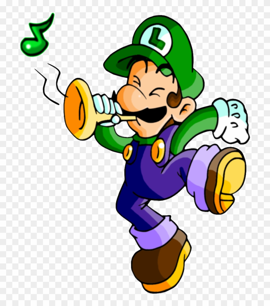 301kib, - Mario Playing Trumpet Clipart