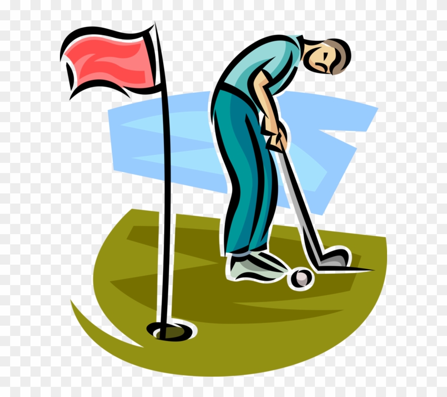 Picture Royalty Free Library Golfer Makes On Golf Green - Golf Pictures Clip Art - Png Download