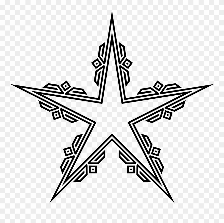 Big Image - Modern Star Logo Design Clipart