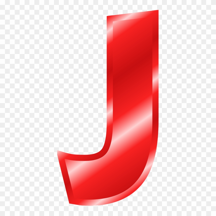 Effect Letters Alphabet Red Clip Art - Red Clipart Letter J - Png Download