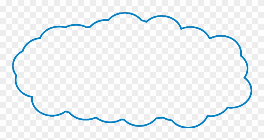 Blue Cloud Hi Vectorized Clipart