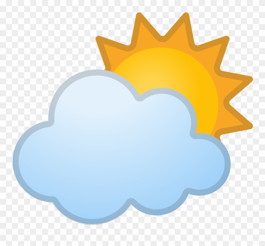 Sun Behind Cloud Icon - Rick And Morty Face Paint Clipart
