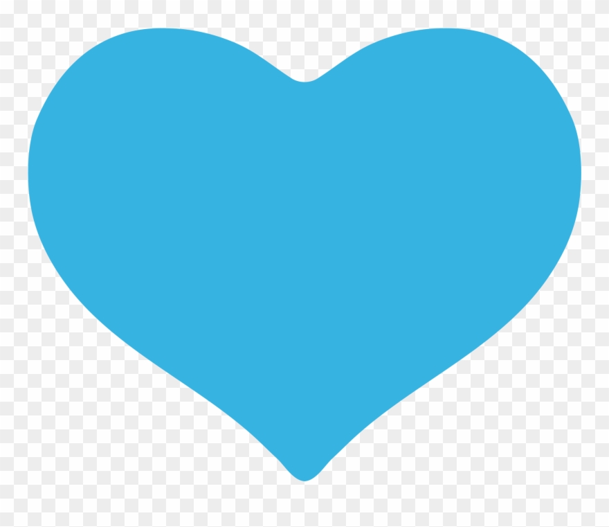 Open - Baby Blue Heart Emoji Clipart