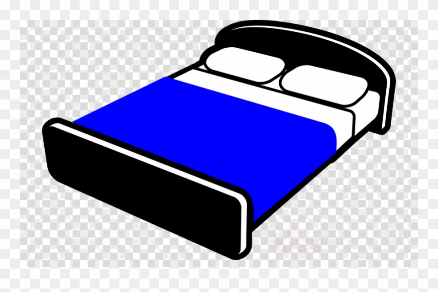 King Size Bed Clipart Bed Size Clip Art - Bed Clip Art Black And White - Png Download
