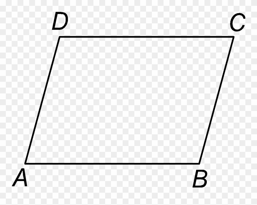 Opposite Angles Of A Parallelogram Are Equal - Line Art Clipart