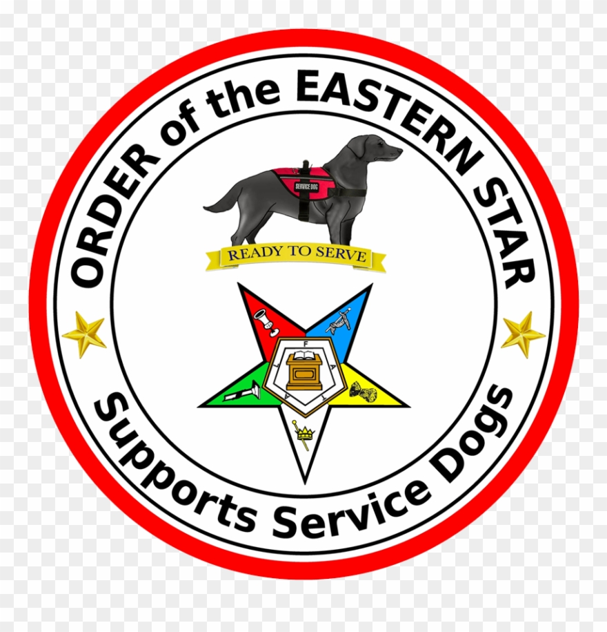 Free Eastern Star Service Dogs With Eastern Star Logo - Order Of The Eastern Star Clipart