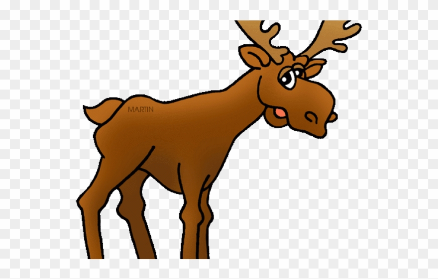 Moose Clipart Woodland Bear - Cartoon Moose Clipart - Png Download