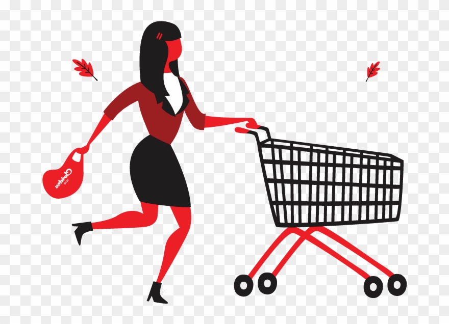 Lady Shopping - Shopping Clipart